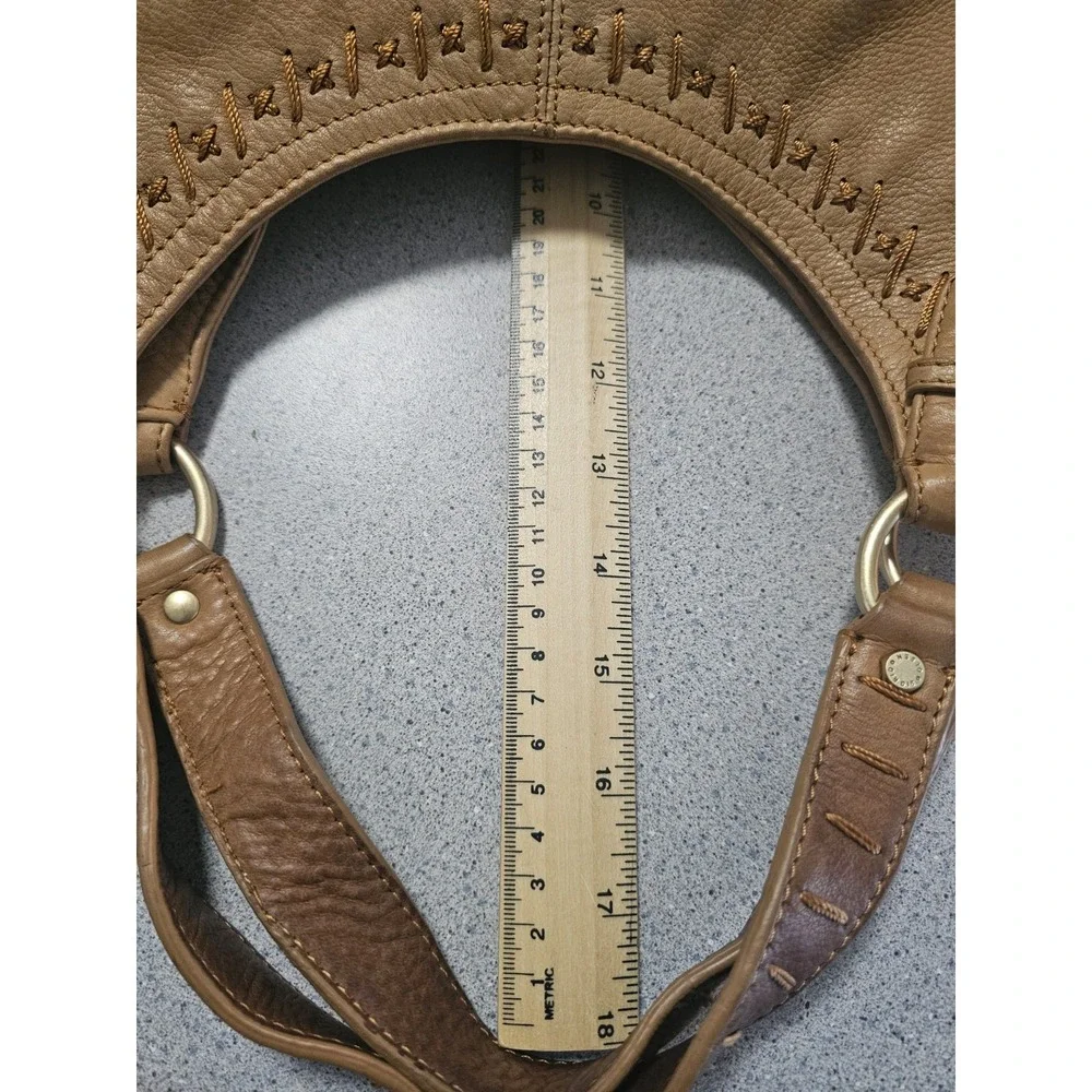 Sigrid Olsen Vintage HoBo‎ Camel Color Leather Shoulder Bag Good Clean